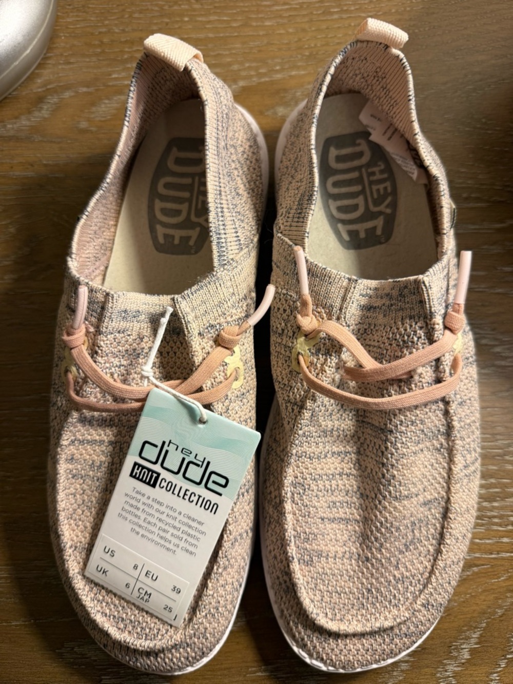 Hey Dude Women’s Wally Knit Slip-On Shoes - Light Pink/Blush/Grey